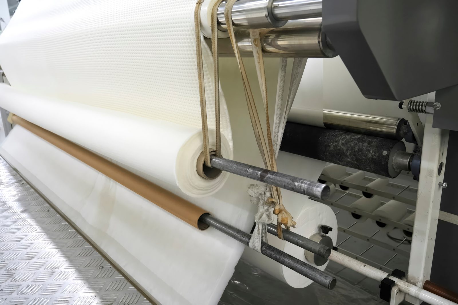 Tissu en cours de tissage